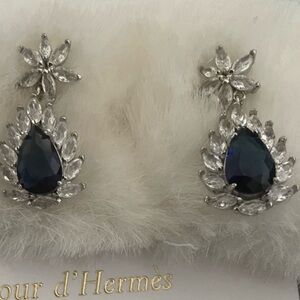 Starfish Sapphire Earrings 925